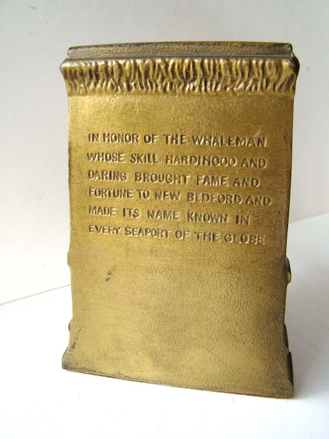 A nice pair of NEW BEDFORD WHALING MONUMENT brass bookends circa 1950. — image 3
